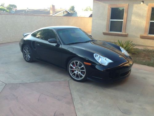 2003 porsche 911 turbo, 996 tt, 6 speed,19k miles factory x-50 triple black rare