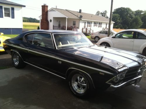 Black with white chevelle stripes, Excellent condition, Supersport (SS), Antique, US $22,000.00, image 13
