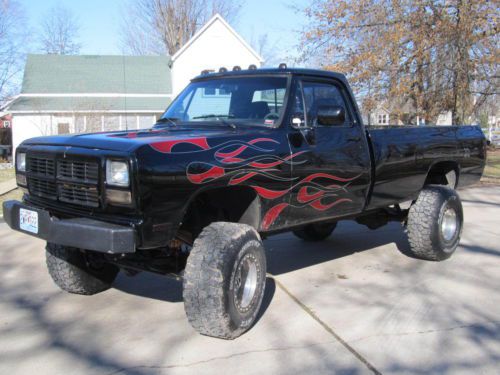 90 dodge 4x4 440 lifted mud pulling farm truck sharp &amp; dependable