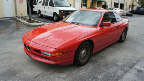 1994 bmw 840ci 8cyl coupe red/tan auto 8 clean carfax