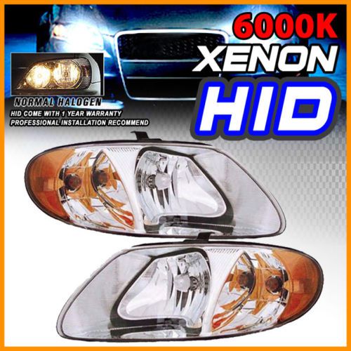 6000k hid 01-07 dodge caravan rh/lh headlight new in box @@