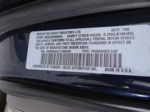 SUBARU OUTBACK WAGON AWD * NO RESERVE LOW 60K MILES! ONE OWNER! RARE FIND!, image 58