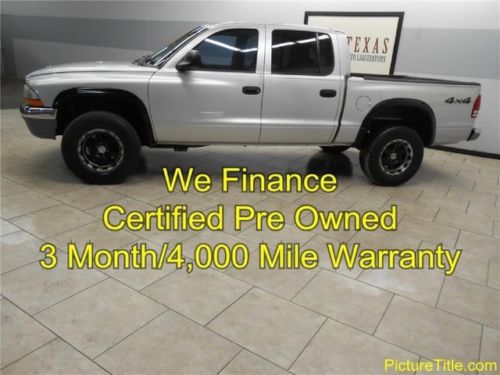 04 dakota slt 4x4 quad cab auto leather certified warranty we finance texas