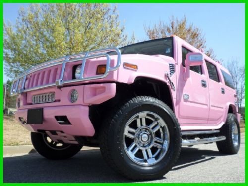 Pink h2 navigation heated seats rear entertainment chrome package very low miles