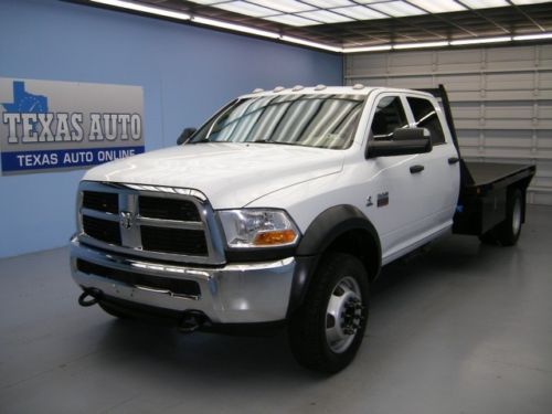 We finance!!! 2011 ram 4500 st 4x4 6.7 diesel dually flat bed 52k texas auto