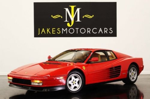 1990 testarossa, red/tan, fresh major service just done, pristine california car