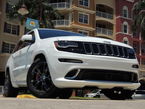 Florida 1 owner grand cherokee srt huge options $69k msrp white on black