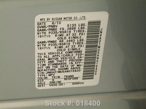 2010 NISSAN MURANO SL PREM DUAL SUNROOF REAR CAM 62K MI TEXAS DIRECT AUTO, US $18,980.00, image 11