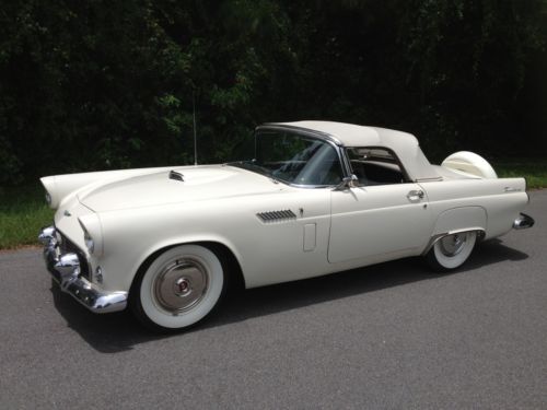 1956 ford thunderbird roadster triple white beauty in sunny tampa florida