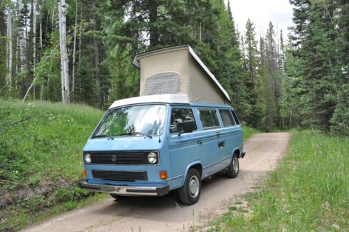 1982 vw westfalia 1.6l turbo diesel (kit) - dk trans. - runs strong and slow!