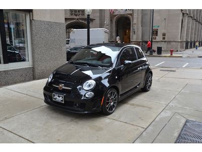 2012 fiat 500 abarth hatchback.  nero with nero