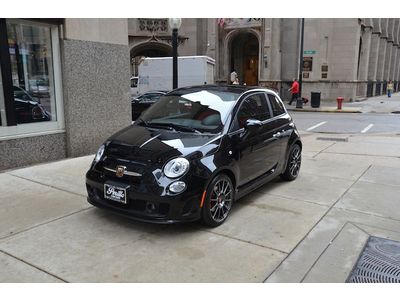 2012 fiat 500 abarth hatchback.  nero with nero