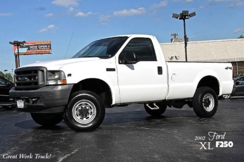 2002 ford f250 super duty xl 4x4 work truck 5.4l v8 ac cd player serviced wow!$$