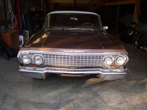 1963 chevy impala 283 4 speed w factory tach needs total restoration no reserve