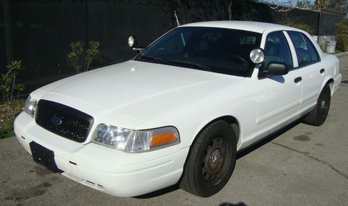 2008 ford crown victoria police interceptor white le edition 96k miles