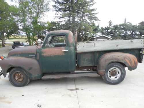 1950 chevrolet pickup with hoist. 3600