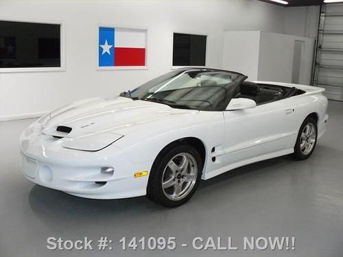 2001 pontiac firebird trans am convertible ws6 6spd 11k texas direct auto