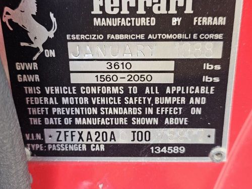1988 FERRARI 328 GTS, US $99,000.00, image 7