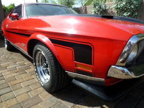 1972 mustang fastback 351 v8 with mach 1 ram air &amp; magnum 500 rims!