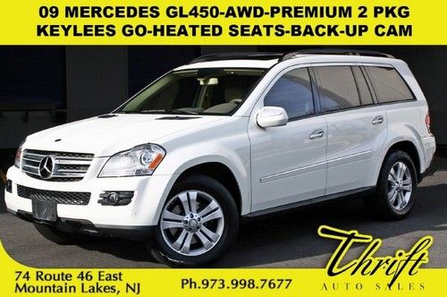 09 mercedes gl450-awd-premium 2 pkg-keylees go-heated seats-back-up cam