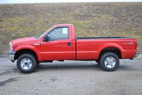 2006 ford f 250 reg cab red 4x4 5.4 auto super duty