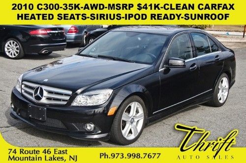 10 c300-35k-awd-msrp $41k-clean carfax-heated seats-sirius-ipod ready-sunroof