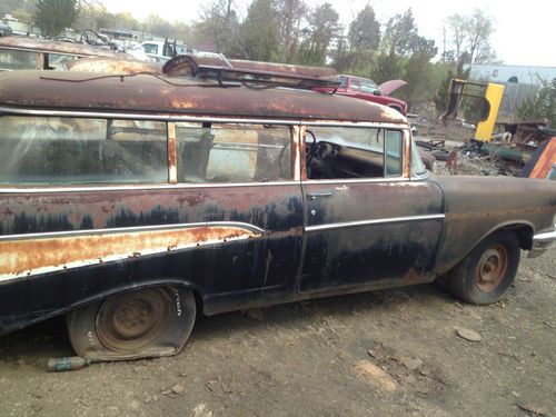 1957 chevrolet 2 door wagon  handyman like nomad  project look cool rat rod