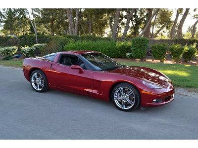 $1 no reserve - 08 dark red vette.1-owner, clean carfax, chrome wheels, 68k mile