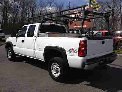 NO RESERVE 4x4 EXT CAB GREAT BED RACK 2500 HD SILVERADO GOOD TIRES CLEAN, image 7