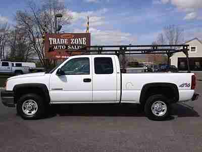 NO RESERVE 4x4 EXT CAB GREAT BED RACK 2500 HD SILVERADO GOOD TIRES CLEAN, image 14