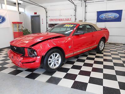 2009 mustang convertible 46k no reserve salvage rebuildable