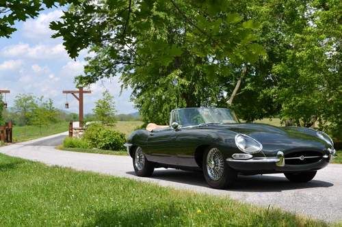 Stunning 1964 series 1 jaguar xke ots roadster green with biscuit interior