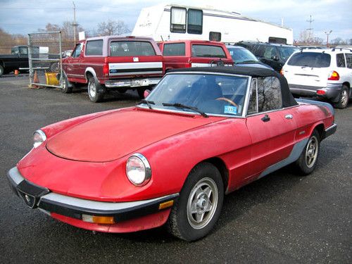 1986 alfa romeo spider veloce roadster  runs good   no rerserve!