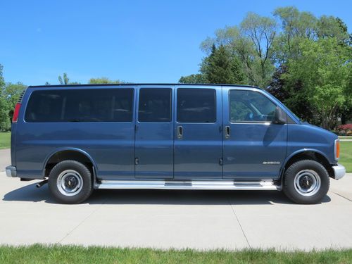 1999 chevrolet express 3500 15 passenger van 21k original miles 1-owner clr crfx