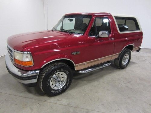 1995 ford bronco eddie bauer  5.8l v8 removable top 2 owner co owned 80+ pics