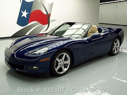 2007 chevy corvette convertible 3lt 6-speed nav hud 14k texas direct auto