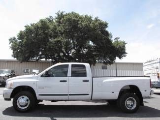 2006 white slt lone star dually 4x4 5.9l cummins diesel 6 speed manual trans