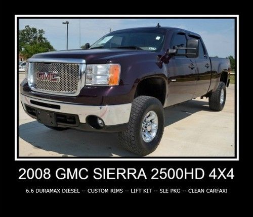 4x4 duramax diesel -- custom rims &amp; lift kit -- sle pkg -- clean carfax!