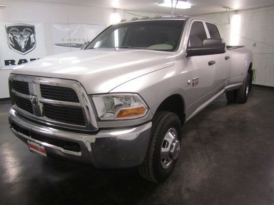 Rugged silver 2011 ram 3500 heavy duty diesel pick up truck