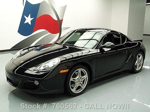 2009 porsche cayman 6 spd blk on blk htd seats 18's 21k texas direct auto