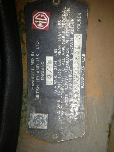 1975 MG MGB, image 2