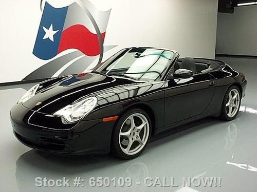 2005 porsche 911 carrera cabriolet 6 spd blk on blk 29k texas direct auto