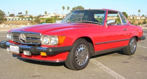 1989 mercedes-benz 560sl roadster "signal red"