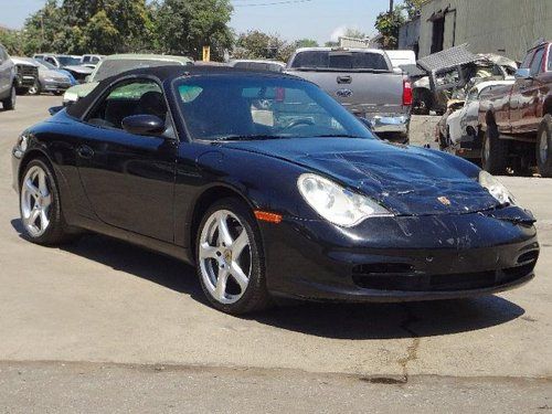 2003 porsche 911 carrera 4 cabriolet damaged salvage runs! cooling good sporty!!