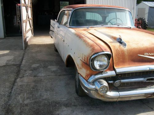 1957 CHEVY 4 DOOR HARD TOP, POWER PACK CAR, ALL ORIGINAL, NUMBER MATCHING, US $6,450.00, image 3