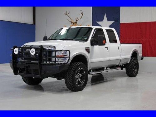 2010 f350 diesel 4x4 lariat custom lifted 1-owner crew back up cam f250