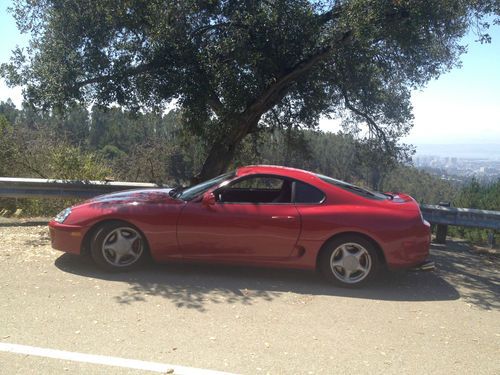 Immaculate red 1993 toyota supra single turbo w/ aem ems, sound system + more