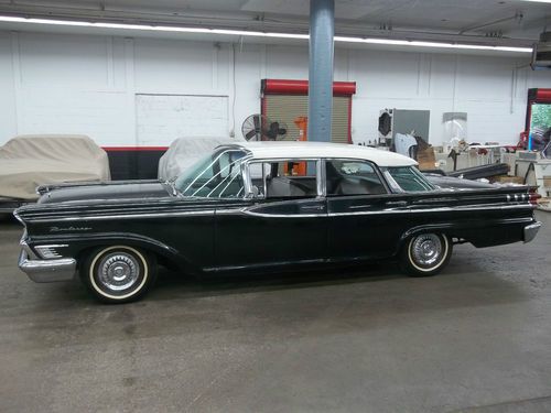 1959 mercury monterey black/white 4 door sedan all original w/ low miles