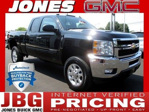 2012 chevrolet silverado 2500hd 4wd ext cab lt z71 6.0l gas - low miles - black