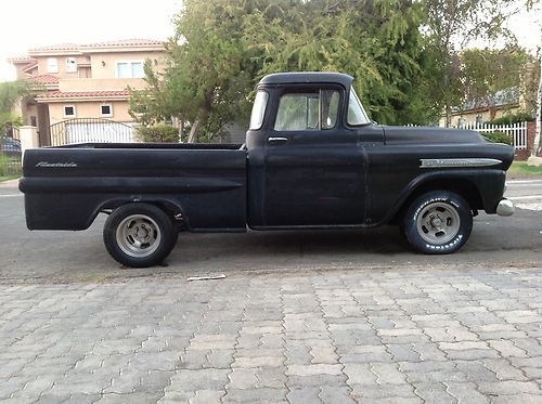 1959 chevy apache fleetside short bed big window southern california truck